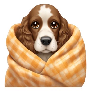 Cocker spaniel in a blanket sticker
