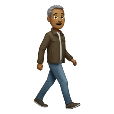 man walking out a door sticker