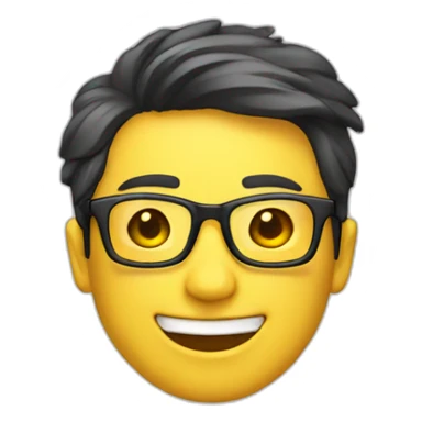 HongKong guy glasses sunny smile sticker