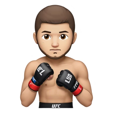 Khabib Nurmagomedov in ufc gloves sticker