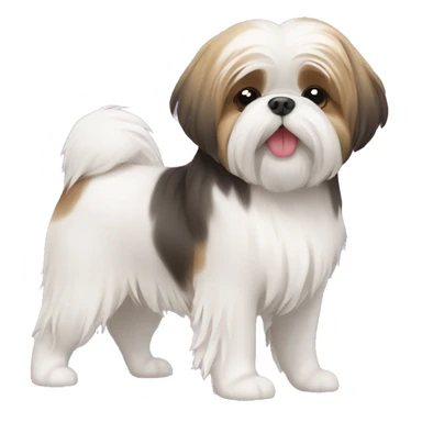 Shi tzu dog with hearts  sticker
