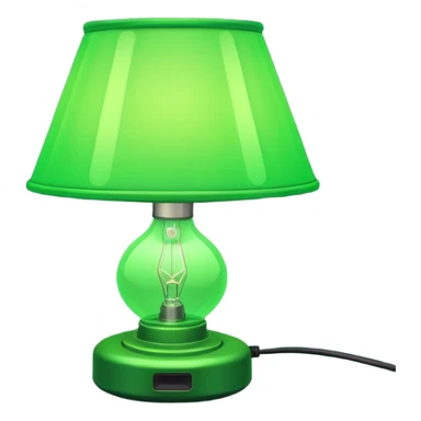 1980s green lighting lamp sticker