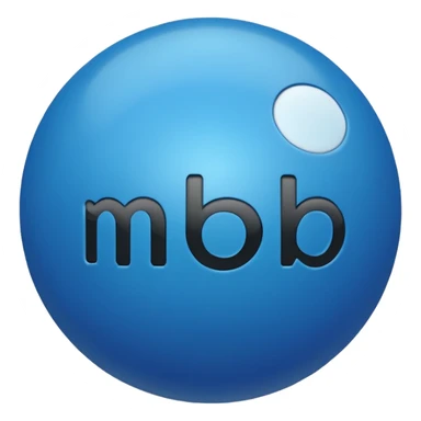 Blue ball (MB) written on it. sticker