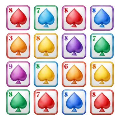 watercolor Lotto cards sticker