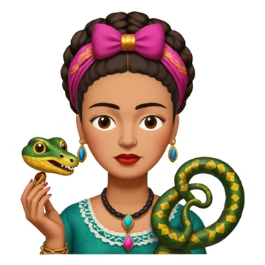 Frida Kahlo with snake sticker