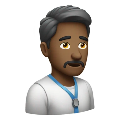 Guy who is tired of working sticker