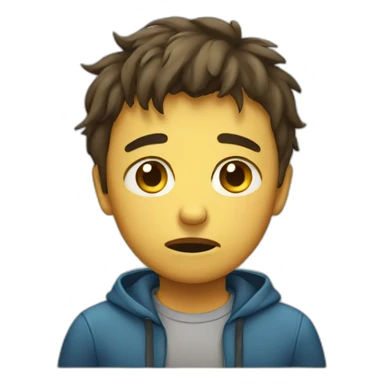 emoji of a sad boy   sticker