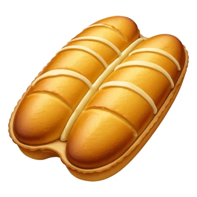 dessert Madeleine. without tail detail. long shape. 
one layer sticker