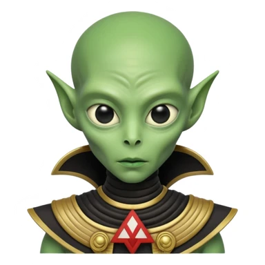 alien, wearing egypt nazi custome, half body sticker