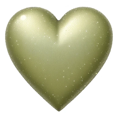 Pastel olive heart with many sparkles  sticker