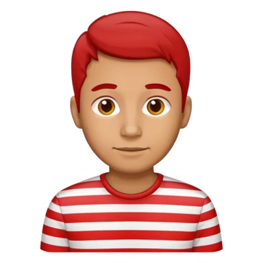 Men with red Striped Shirt sticker