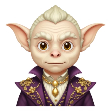 man with huge nose, gremlin, rich outfit sticker