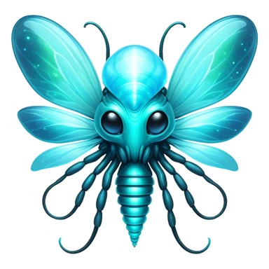  Strange Nebula Creature with glowing cyan antennae sticker
