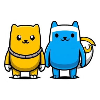 finn and jake from adventure time sticker