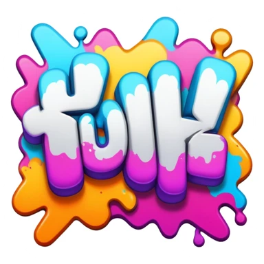 Graffiti the word huh sticker