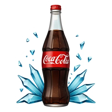 bottle of coke broken in the middle  sticker