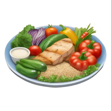 plate of healthy food sticker