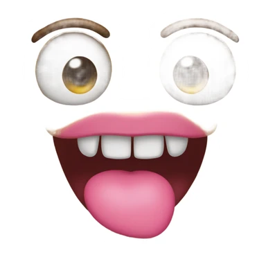 Heart eyes with drooling mouth  sticker