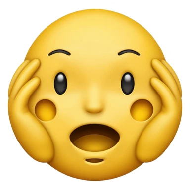 emoji making this face 😫 putting its hands around its neck sticker