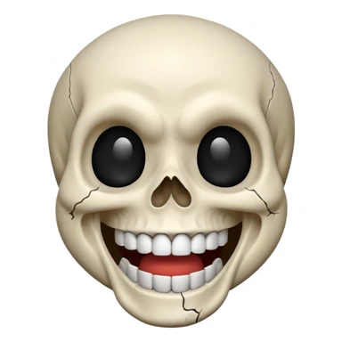 Skull laughing goofy sticker