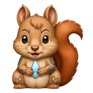 Squirrel with tattoos crying  sticker
