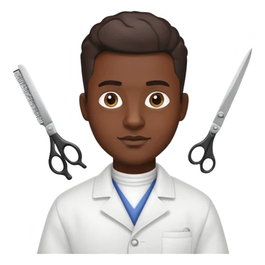 Dark skin barber sticker