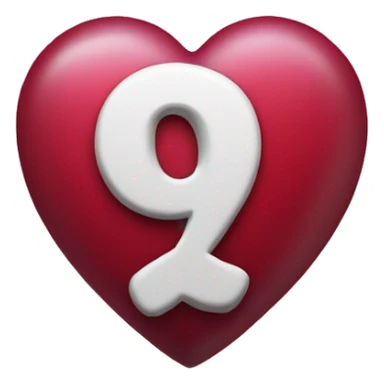 Heart with Q in the middle  sticker