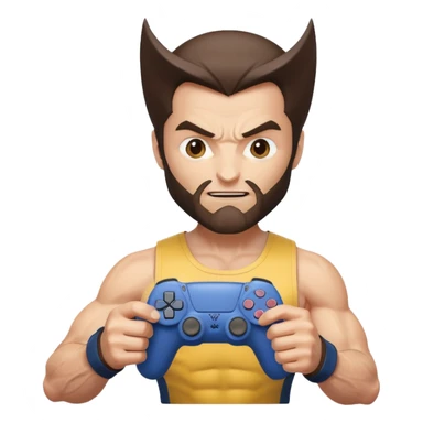 Wolverine holding ps5 joystick sticker