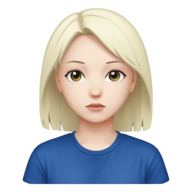 anime girl with emin write t shirt sticker