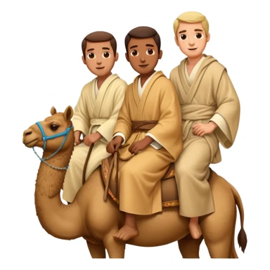 three wise men on camels sticker
