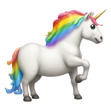 Unicorn pooping rainbow poop sticker