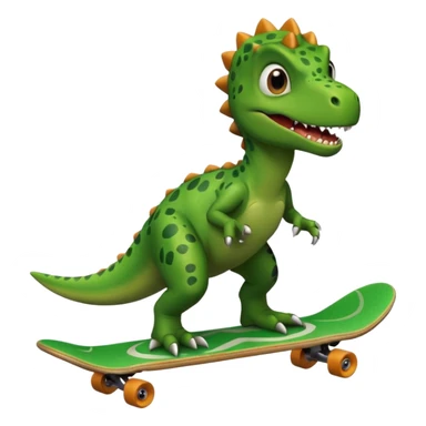 Dinosaur on a skateboard sticker
