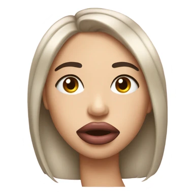 emoji big lips and eyelashes sticker