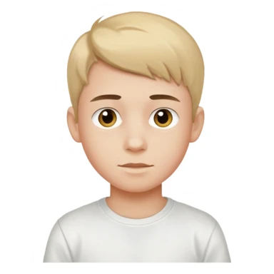 Crea un emoji a mezzo busto come ti ho già chiesto però di un ragazzo sulla 20ina ma che sembri più giovane, vestito da ragazzo sticker