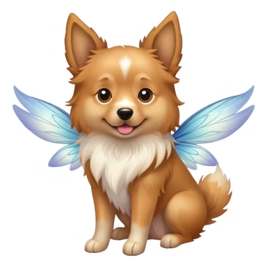 perro con alas de hada sticker