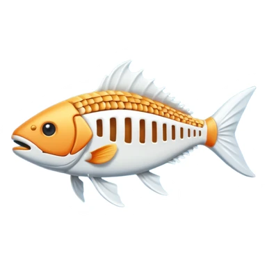 Fish bone sticker
