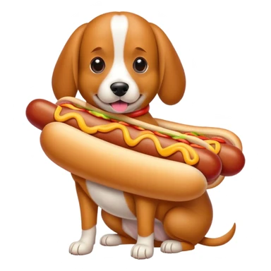 Dog in a hotdog costume  sticker