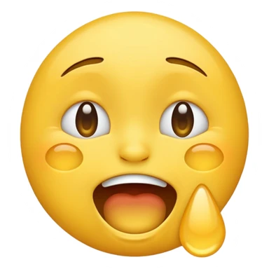 Laugh emoji combine with sad emoji sticker