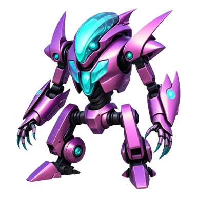  Epic legendary rare glowing mechanical Shiny sparkly transparent bioluminescent luminescent vibrant bright pastel dark exotic iridescent colorful gradients futuristic modern metallic glossy glittery fantasy-cyber-Fakémon-Vernid-mecha-creature sticker