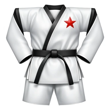 karate black belt icon sticker