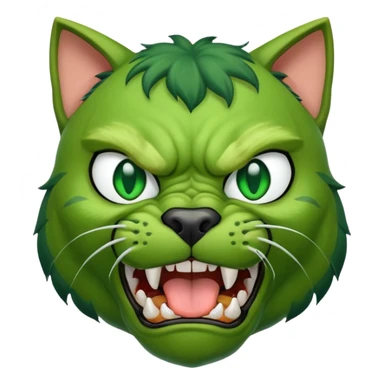 Hulk dog mixed with cat sticker