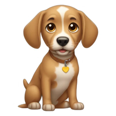 Chien sur un chat sticker