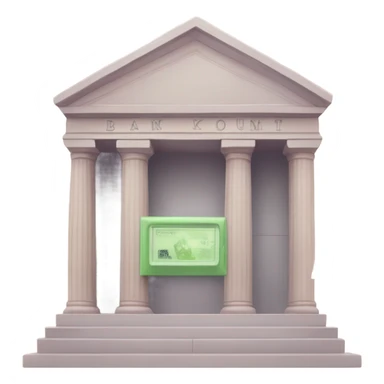 Lofi themed USD Bank Account, do not give me an emoji that looks like a white marble bank building sticker