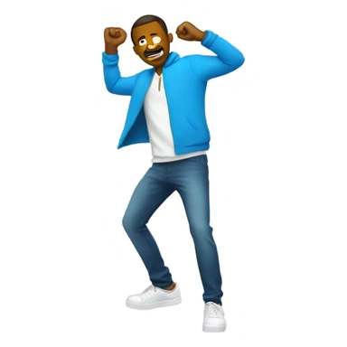 A guy hitting a dab sticker