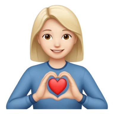 Saludo de manos en forma de corazón  sticker