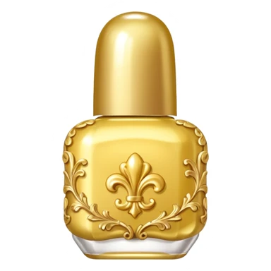 gold rococo wine inflatable puffy nail polish sticker
