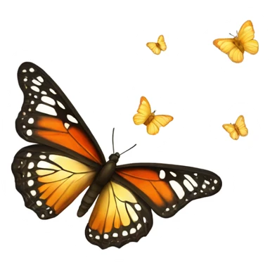 the butterfly flies away sticker