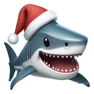 Generate a christmas shark sticker