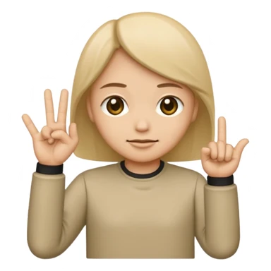 Simple old-style android emoji, but with a awkward emoji, mixed with a 👉👈 on the outside of the emoji. sticker