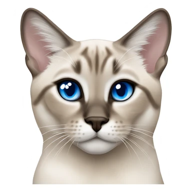 Lynx point Siamese with crossed blue eyes sticker